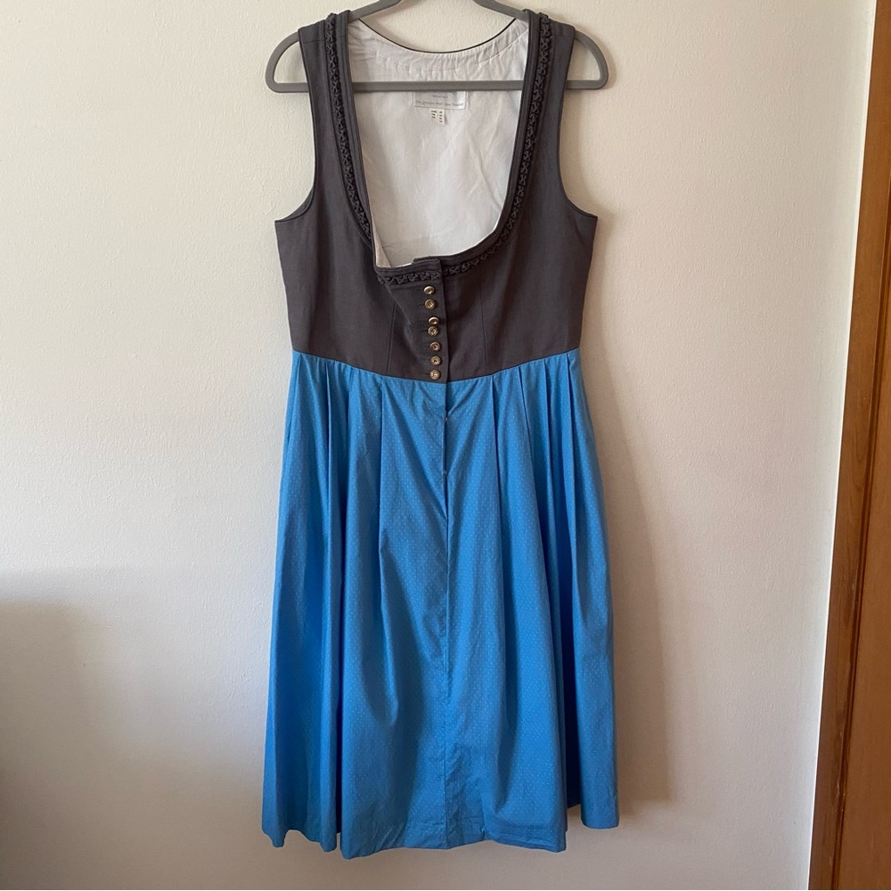 Angermaier German Oktoberfest Linen Cotton Dirndl Dress Size 44